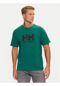 Helly Hansen T-Shirt Logo 30396 Zielony Regular Fit. Kolor: zielony. Materiał: bawełna #1