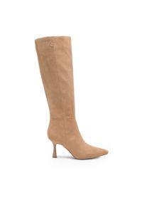 Nine West Kozaki MAIDA ZL23003-2CC Beżowy. Kolor: beżowy. Materiał: materiał #1