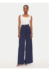 Guess Spodnie palazzo W5GB02 WH9Y2 Granatowy Wide Leg. Kolor: niebieski. Materiał: syntetyk #4