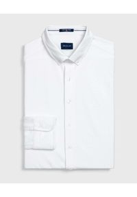 GANT - Biała koszula Slim fit. Kolor: biały. Materiał: tkanina. Długość rękawa: długi rękaw. Długość: długie #2