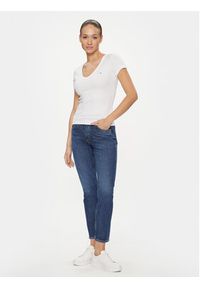 Tommy Jeans T-Shirt Essential DW0DW17385 Biały Slim Fit. Kolor: biały. Materiał: bawełna #2