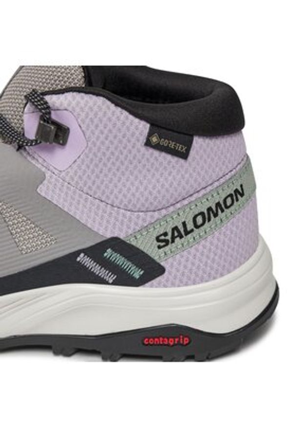 salomon - Salomon Trekkingi Outrise Mid GORE-TEX L47160600 Czarny. Kolor: szary. Materiał: syntetyk