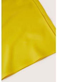 mango - Mango spódnica Brillant kolor żółty midi prosta. Okazja: na co dzień. Kolor: żółty. Materiał: tkanina, włókno. Wzór: gładki. Styl: casual #2