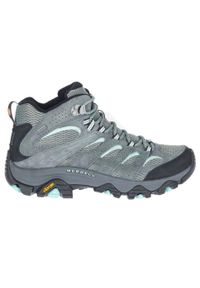 Buty turystyczne damskie Merrell Moab 3 Mid GTX. Kolor: zielony, wielokolorowy, szary. Materiał: skóra. Szerokość cholewki: normalna