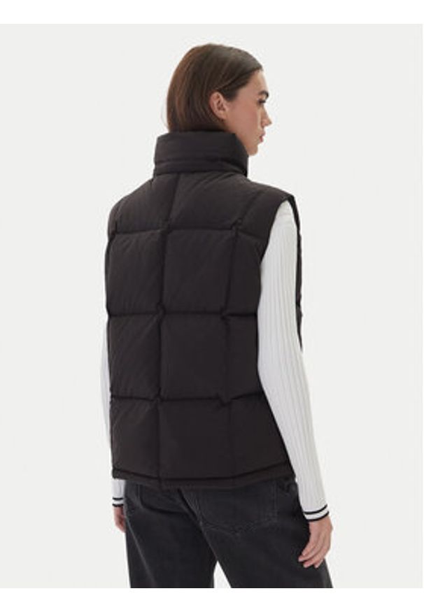 Tommy Jeans Bezrękawnik Tjw Alaska Grid Down Vest DW0DW21627 Czarny Regular Fit. Kolor: czarny. Materiał: syntetyk. Długość rękawa: bez rękawów