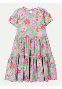 COCCODRILLO - Coccodrillo Sukienka letnia WC4129202OWK Różowy Regular Fit. Kolor: różowy. Materiał: bawełna. Sezon: lato