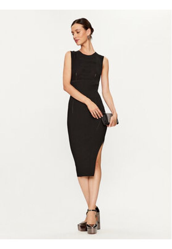 Pinko Sukienka koktajlowa Beribal 101869 A16R Czarny Slim Fit. Kolor: czarny. Materiał: syntetyk, wiskoza. Styl: wizytowy