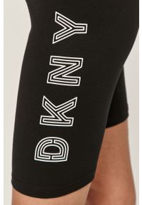 DKNY - Dkny - Szorty. Stan: podwyższony. Kolor: czarny. Materiał: dzianina. Wzór: nadruk #3