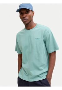 Jack & Jones T-Shirt Earchive 12287990 Turkusowy Regular Fit. Kolor: turkusowy. Materiał: bawełna #1