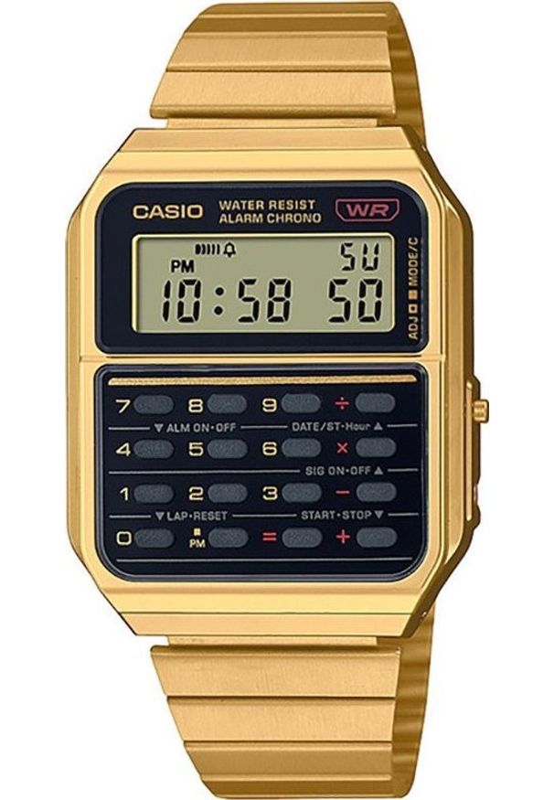 Zegarek Casio Zegarek męski Casio CA-500WEG-1AEF złoty. Kolor: złoty