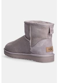 Ugg - Buty zimowe damskie UGG W CLASSIC MINI II. Zapięcie: pasek. Kolor: szary. Materiał: jeans, skóra, zamsz, nylon. Sezon: zima #4