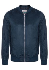 Jack & Jones - KURTKA JACK & JONES JORHOWARD BOMBER JACKET ECLIPSE 12117822. Kolor: niebieski. Materiał: materiał. Wzór: gładki