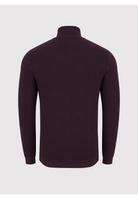 Pako Lorente - PAKO LORENTE – Bordowy sweter z wysoką stójką zapinaną na zamek. Typ kołnierza: kołnierzyk stójkowy. Kolor: czerwony, szary. Materiał: bawełna. Sezon: zima, jesień #2