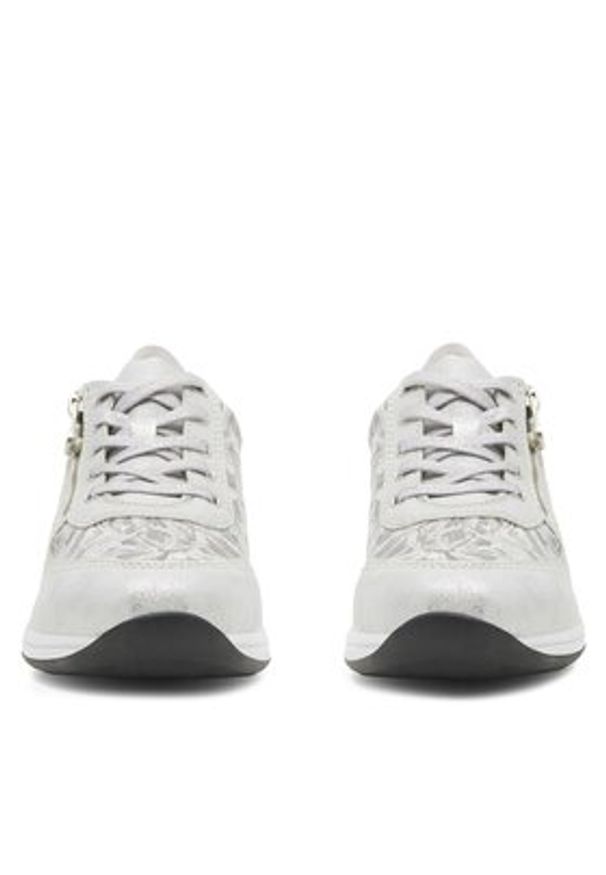 Rieker Sneakersy N1112-80 Srebrny. Kolor: srebrny. Materiał: skóra