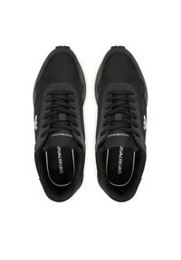 Emporio Armani Sneakersy EM003738 AF19532 MC005 Czarny. Kolor: czarny. Materiał: skóra, zamsz #3