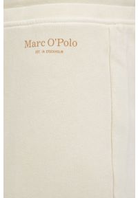 Marc O'Polo Spodnie bawełniane damskie kolor żółty gładkie. Kolor: żółty. Materiał: bawełna. Wzór: gładki #2