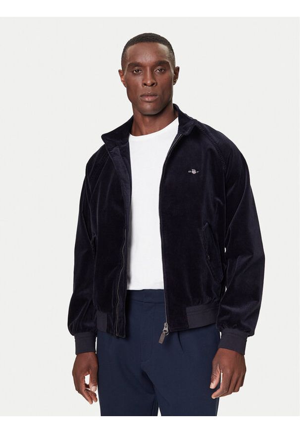 GANT - Gant Kurtka bomber Corduroy 7006547 Granatowy Regular Fit. Kolor: niebieski. Materiał: bawełna