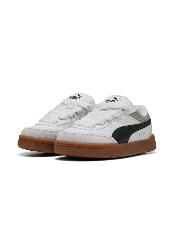 Trenerzy dla dzieci Puma Park SK8 PS. Kolor: biały. Materiał: skóra. Szerokość cholewki: normalna. Sport: turystyka piesza, skateboard