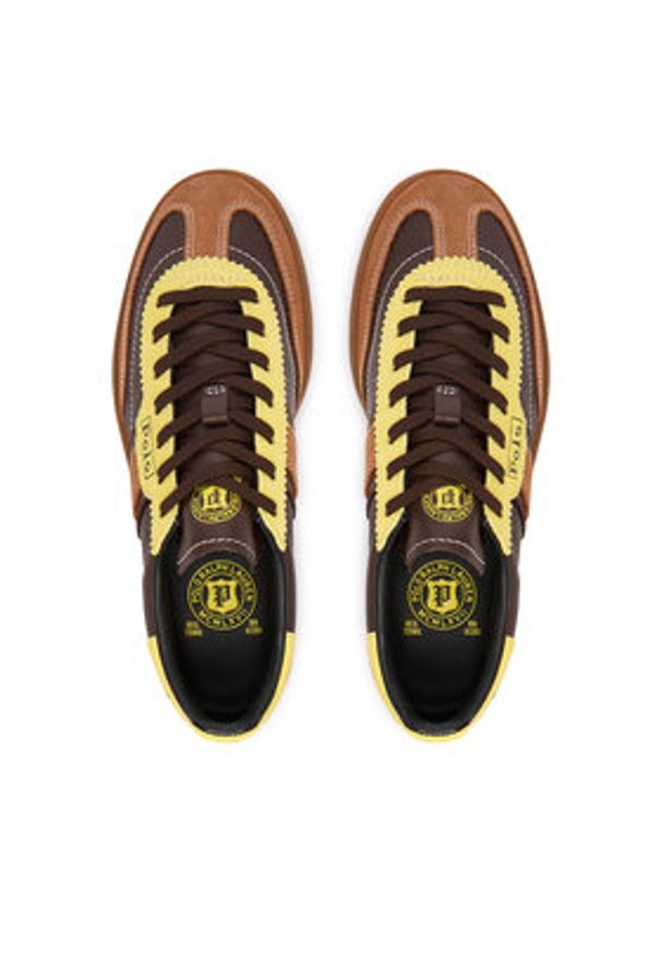 Polo Ralph Lauren Sneakersy 804P04920001 Brązowy. Kolor: brązowy. Materiał: skóra, zamsz