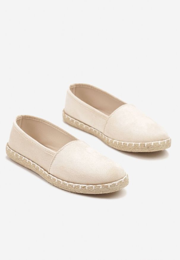 Born2be - Beżowe Espadryle Vices na Podeszwie z Plecionki Sesaniela. Okazja: na co dzień. Kolor: beżowy. Materiał: jeans. Obcas: na obcasie. Styl: klasyczny, elegancki, boho, casual. Wysokość obcasa: niski