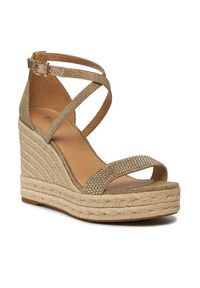 MICHAEL Michael Kors Espadryle Kayla Wedge 40R4KYMS1D Złoty. Kolor: złoty. Materiał: materiał #6