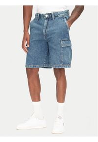 Jack & Jones - Jack&Jones Szorty jeansowe Bill 12272557 Niebieski Relaxed Fit. Kolor: niebieski. Materiał: bawełna