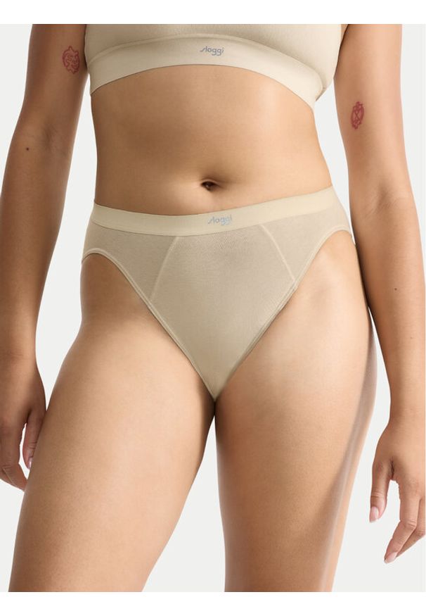 Sloggi Figi klasyczne Ever Ease 10219658 Beżowy. Kolor: beżowy. Materiał: bawełna