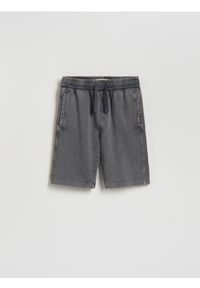 Reserved - Bawełniane bermudy - ciemnoszary. Kolor: szary. Materiał: bawełna