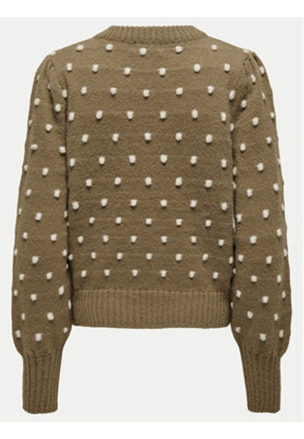 JDY Sweter 15304813 Brązowy Regular Fit. Kolor: brązowy. Materiał: syntetyk