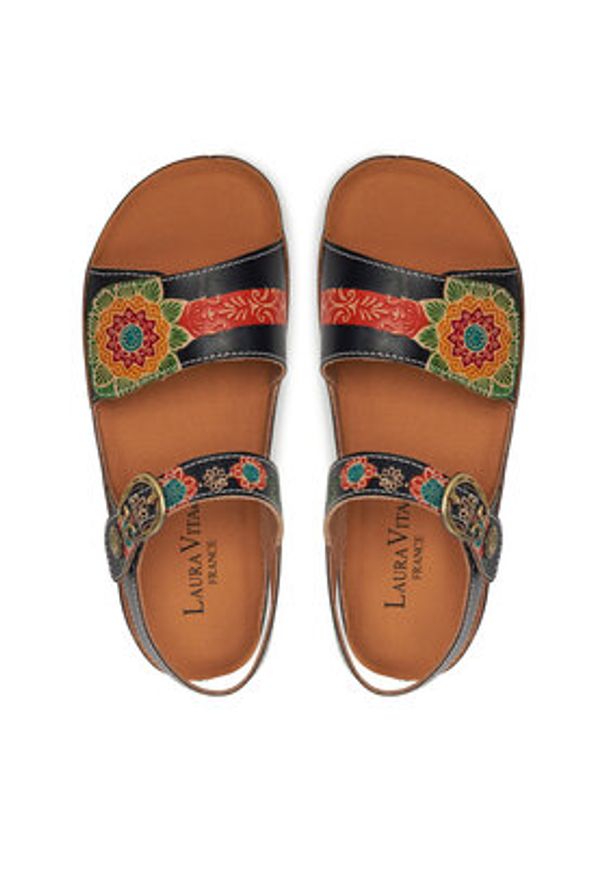 Laura Vita Sandały Facscineo 0122 Czarny. Kolor: czarny. Materiał: skóra