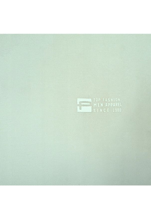 T-Shirt (Koszulka) Męska - Pako Jeans - Jednokolorowa w Miętowy Kolor. Okazja: na co dzień. Kolor: miętowy. Materiał: bawełna. Styl: casual