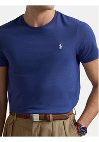 Polo Ralph Lauren T-Shirt 710671438427 Niebieski Custom Slim Fit. Typ kołnierza: polo. Kolor: niebieski. Materiał: bawełna #4
