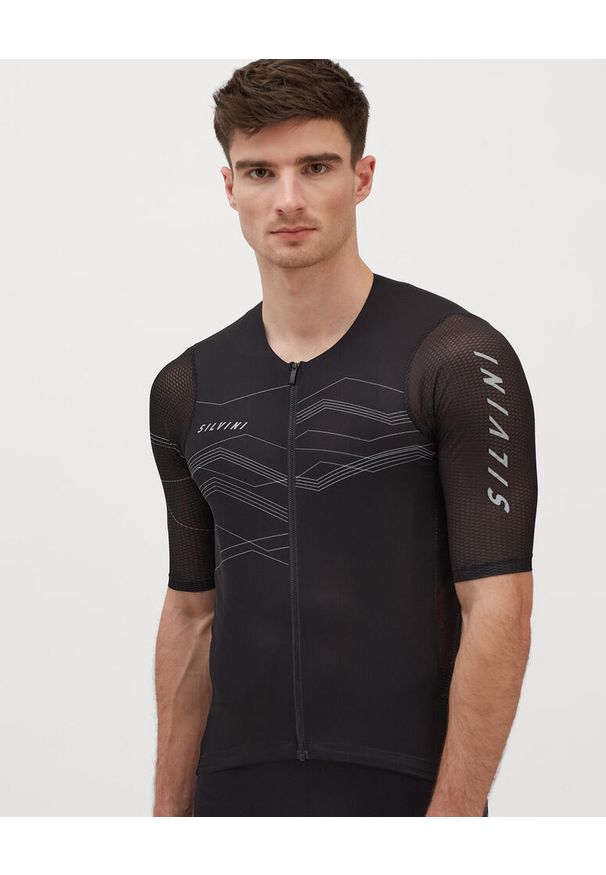 Silvini - Koszulka rowerowa męska SILVINI Legno. Kolor: wielokolorowy, czarny, szary. Materiał: jersey