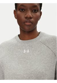 Under Armour Bluza Rival Fleece Crew 1379508 Szary Loose Fit. Kolor: szary. Materiał: bawełna