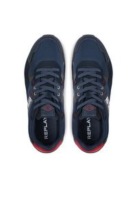 Replay - REPLAY Sneakersy GMS1D .000.C0057T Granatowy. Kolor: niebieski. Materiał: materiał #3