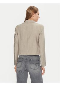 Vero Moda Marynarka Eli 10319629 Beżowy Cropped Fit. Kolor: beżowy. Materiał: syntetyk