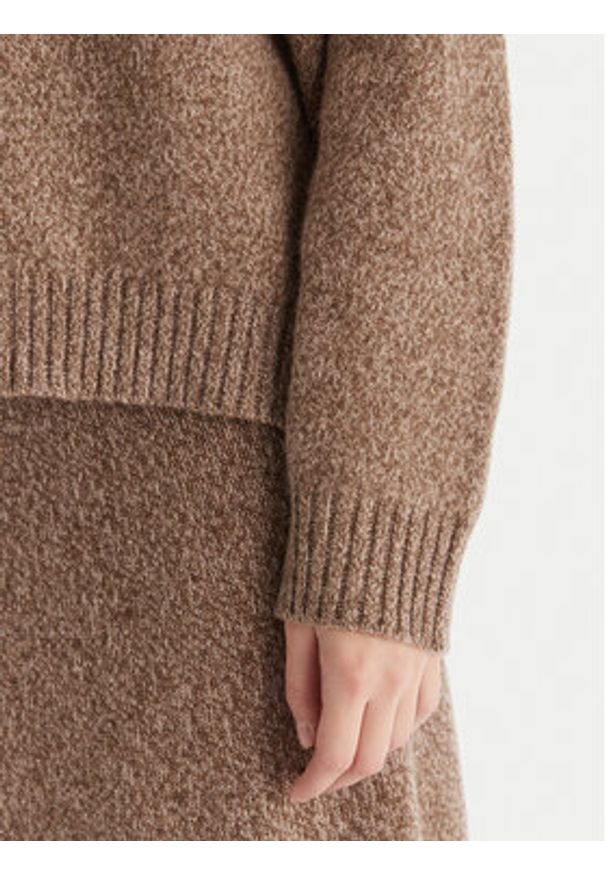 Weekend Max Mara Sweter Sibari 2525366152 Brązowy Relaxed Fit. Kolor: brązowy. Materiał: wełna