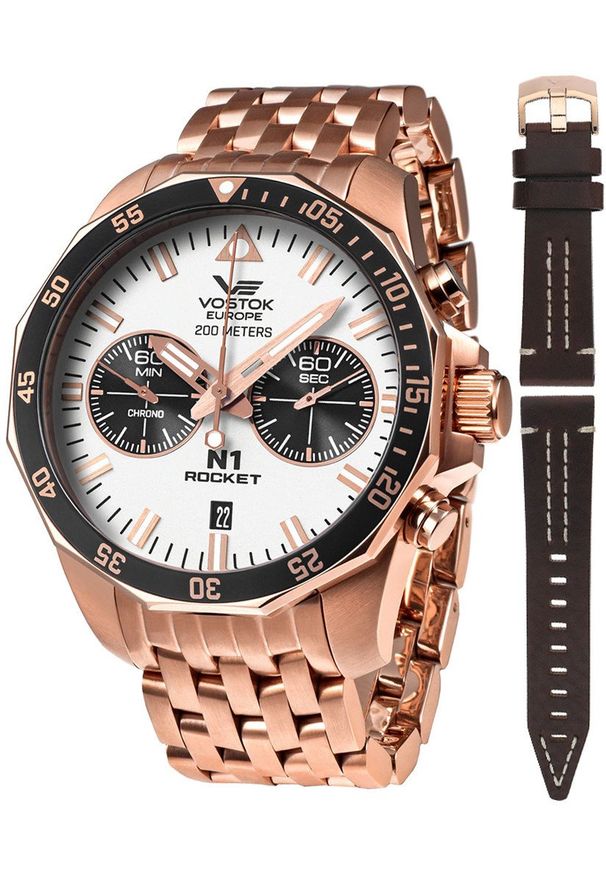 Zegarek Vostok Europe Zegarek męski Vostok Europe 6S21-225B619B różowe złoto. Kolor: złoty, wielokolorowy, różowy