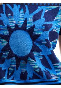 Desigual T-Shirt Sun Blue 24SWTK74 Niebieski Regular Fit. Kolor: niebieski. Materiał: bawełna #2