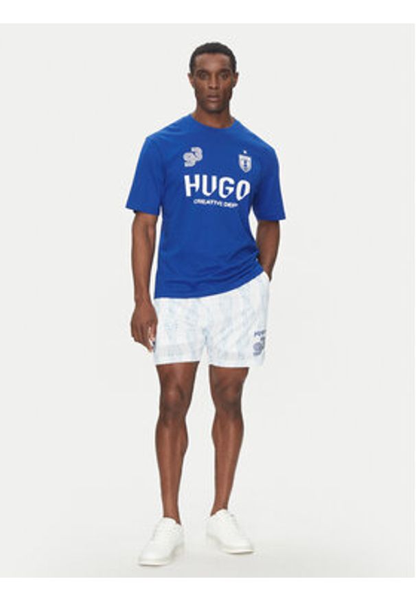 Hugo - HUGO T-Shirt Nebulop 50541252 Niebieski Regular Fit. Kolor: niebieski. Materiał: bawełna