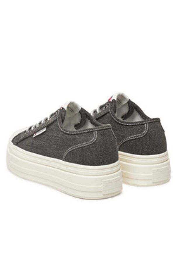 Tommy Jeans Sneakersy Tjw Foxing Flatform Lc EN0EN02736 Czarny. Kolor: czarny. Materiał: materiał