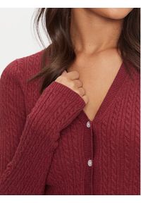 Tommy Jeans Kardigan Essential DW0DW18682 Różowy Slim Fit. Kolor: różowy. Materiał: syntetyk #4