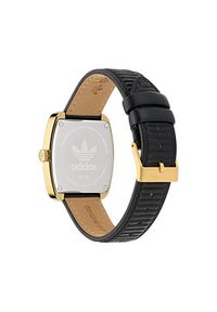 Adidas - adidas Zegarek Retro Wave One AOSY24528 Czarny. Kolor: czarny. Materiał: skóra. Styl: retro #5
