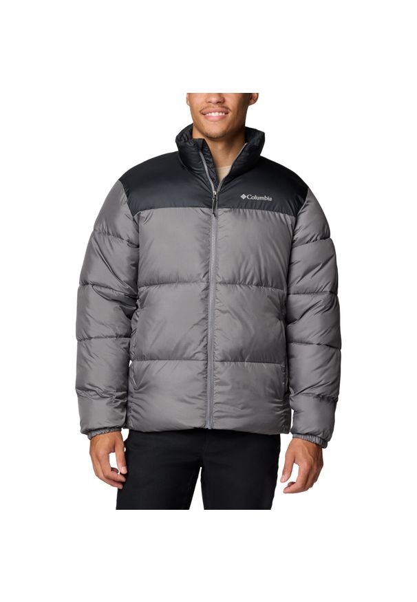 columbia - Kurtka sportowa męska Puffect III Jacket. Kolor: szary. Materiał: poliester. Sport: turystyka piesza