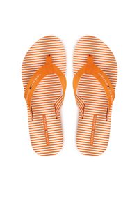 TOMMY HILFIGER - Tommy Hilfiger Japonki Th Ithaca Stripe Summer Sandal FW0FW09192 Pomarańczowy. Kolor: pomarańczowy. Materiał: materiał #1