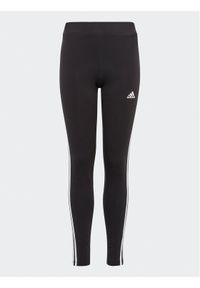 Adidas - adidas Legginsy Essentials 3-Stripes Cotton Leggings IC3623 Czarny. Kolor: czarny. Materiał: bawełna