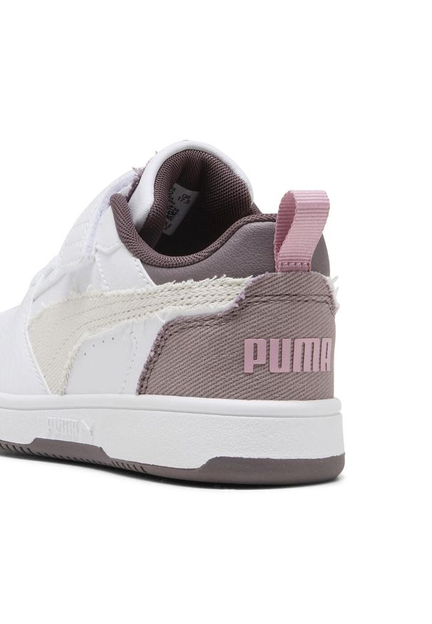 Puma - Dziecięce sneakersy Rebound V6 Lo Mid-90s PUMA. Okazja: na uczelnię. Kolor: fioletowy, szary, biały, wielokolorowy. Sezon: lato. Sport: koszykówka, joga i pilates