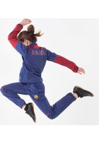 Dres piłkarski FC Barcelona dla chłopca granatowy. Kolor: niebieski. Materiał: dresówka