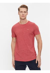 Tommy Jeans T-Shirt Jaspe DM0DM09586 Czerwony Slim Fit. Kolor: czerwony. Materiał: bawełna