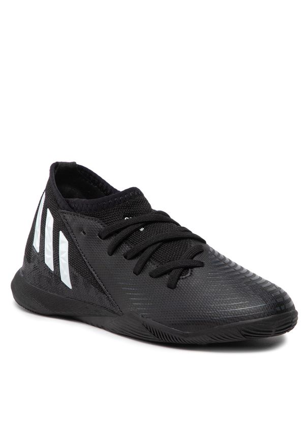 Adidas - Buty adidas Predatow Edge.3 In J GZ2891 Cblack/Ftwwht/Vivred. Kolor: czarny. Materiał: skóra